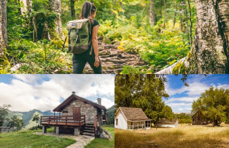 casa in montagna, campagna, escursione trekking